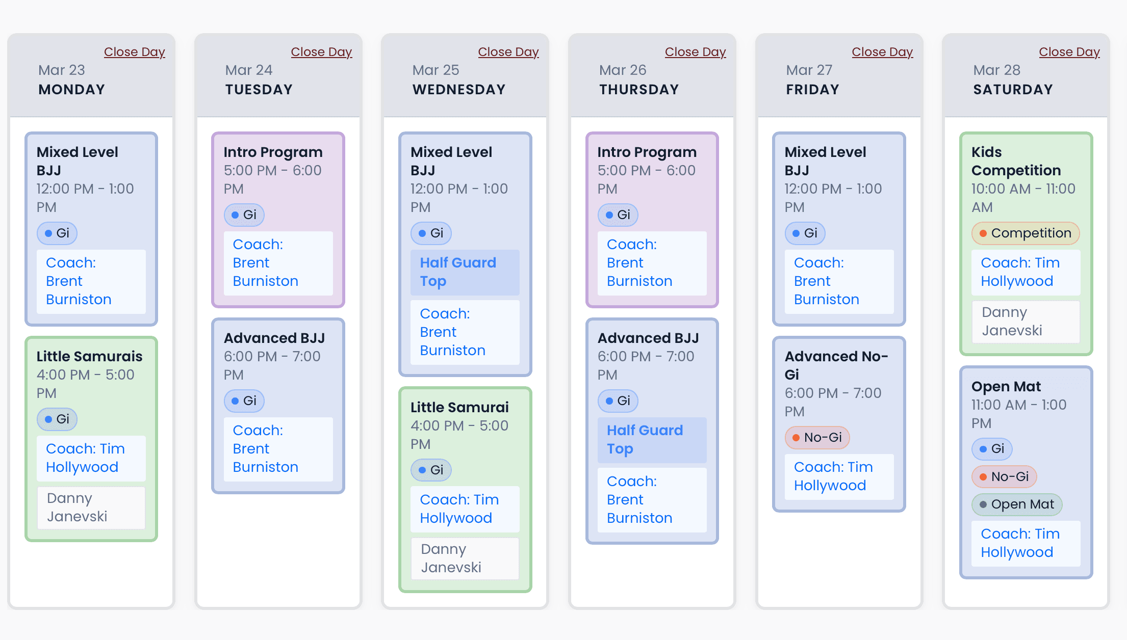 Schedule & Kiosk Check-In
